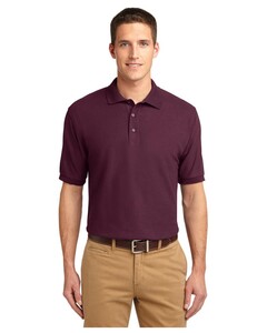 Silk Touch Poly/Cotton Pique Polo Shirt Maroon Port Authority K500 Maroon