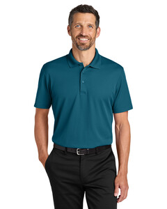 Port Authority K620 Blue-Green-Plaited Pique Polo Shirt Blue-Green