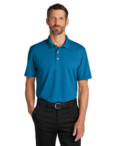 Port Authority K845 Blue-Dry Zone Stain-Release Grid Polo Blue