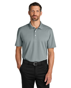 Port Authority K845 Gray-Dry Zone Stain-Release Grid Polo Gray