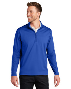 Port Authority K880 Blue-C-FREE Double Knit 1/4-Zip  Blue