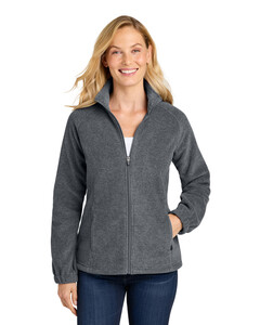 Port Authority L190 Gray-Women's Plush Fleece Full-Zip Jacket  Gray