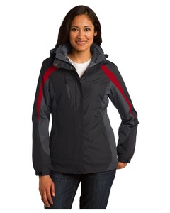 Port Authority L321 Black-Women's Colorblock 3-in-1 Jacket Black