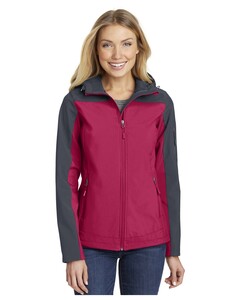 Women's Hooded Core Soft Shell Jacket. Pink Port Authority L335 Pink