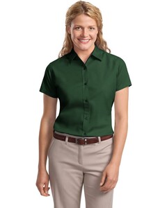Women's Short-Sleeve Easy Care Shirt Green Port Authority L508 Green