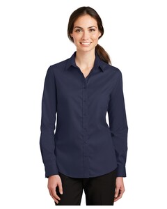 Women's SuperPro Twill Shirt Navy Port Authority L663 Navy
