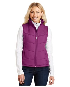 Women's Puffy Vest. Purple Port Authority L709 Purple