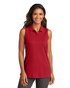 Port Authority LK110SV Red-Ladies Dry Zone UV Micro-Mesh Sleeveless Polo Shirt Red