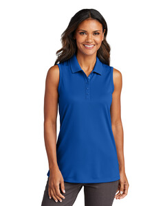 Port Authority LK110SV Blue-Ladies Dry Zone UV Micro-Mesh Sleeveless Polo Shirt Blue