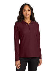 Port Authority LK200LS Maroon-Women's Wearever Signature Pique Long Sleeve Polo Maroon