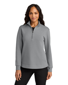 Port Authority LK210 Gray-Women's Wearever Signature Double Pique 1/4-Zip Gray