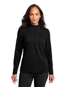 Port Authority LK241 Black-Women's Wearever Performance Pique 1/4-Zip Black