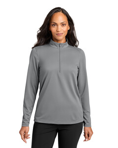 Port Authority LK241 Gray-Women's Wearever Performance Pique 1/4-Zip Gray