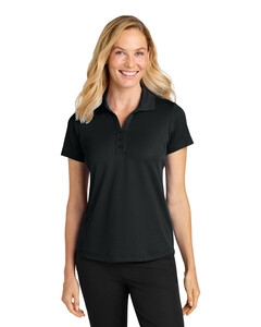 Port Authority LK620 Black-Women's Plaited Pique Polo Shirt Black