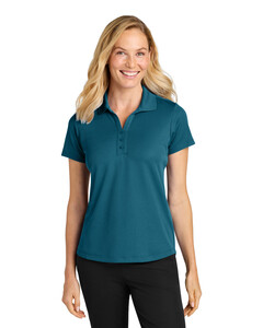 Port Authority LK620 Blue-Green-Women's Plaited Pique Polo Shirt Blue-Green