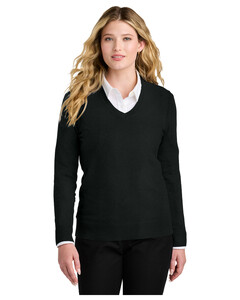 Women’s Easy Care V-Neck Sweater Black Port Authority LSW2850 Black