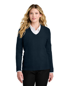 Women’s Easy Care V-Neck Sweater Navy Port Authority LSW2850 Navy