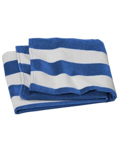 Value Cabana Stripe Beach Towel Blue Port Authority PT45 Blue