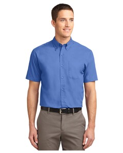Port Authority S508 Blue-Short-Sleeve Easy Care Shirt Blue