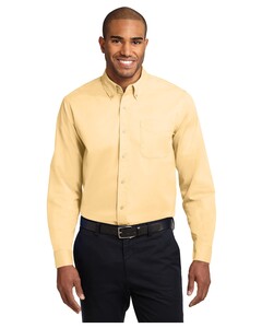 Port Authority S608ES Yellow-Extended Size Long Sleeve Easy Care Shirt Yellow