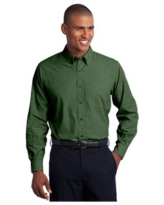Crosshatch Easy Care Shirt Green Port Authority S640 Green