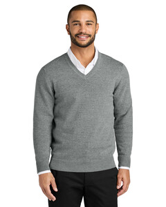 Port Authority Easy Care V-Neck Sweater SW2850 Gray Port Authority SW2850 Gray