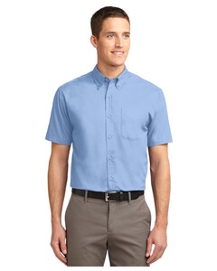 Tall Short Sleeve Easy Care Shirt Blue Port Authority TLS508 Blue