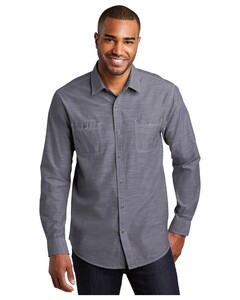 Slub Chambray Shirt Navy Port Authority W380 Navy