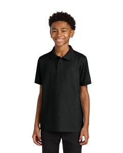 Port Authority Y200 Black-Youth Wearever Signature Pique Polo  Black