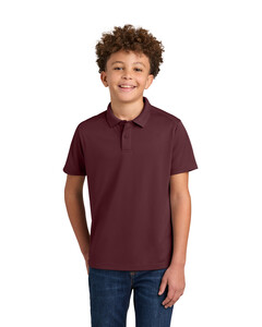 Port Authority Y240 Maroon-Youth Wearever Performance Pique Polo Maroon