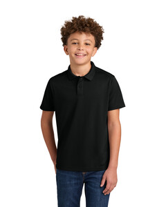 Port Authority Y240 Black-Youth Wearever Performance Pique Polo Black