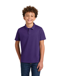 Port Authority Y240 Purple-Youth Wearever Performance Pique Polo Purple
