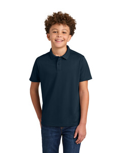 Port Authority Y240 Navy-Youth Wearever Performance Pique Polo Navy