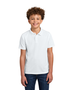 Port Authority Y240 White-Youth Wearever Performance Pique Polo White