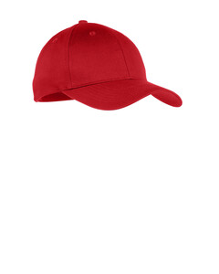 Port Authority YCP80 Red-Youth Six-Panel Twill Cap Red