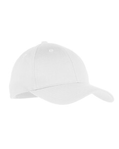 Port Authority YCP80 White-Youth Six-Panel Twill Cap White