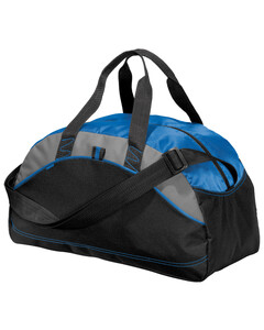 Port & Co BG1070 Blue-Improved Medium Contrast Duffel Bag Blue