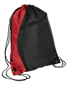 Port & Co BG80 Red-Colorblock Cinch Pack Red
