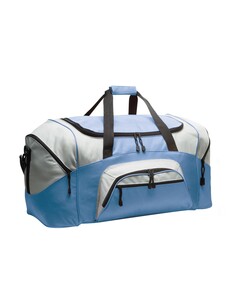 Port & Co BG99 Blue-Colorblock Sport Duffel Blue