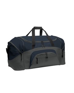 Port & Co BG99 Navy-Colorblock Sport Duffel Navy