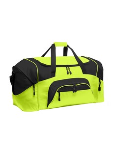 Port & Co BG99 Safety-Colorblock Sport Duffel Safety