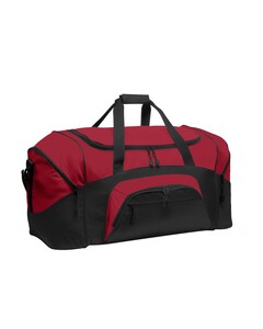 Port & Co BG99 Red-Colorblock Sport Duffel Red