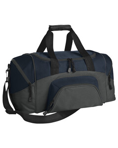 Port & Co BG990S Navy-Improved Colorblock Small Sport Duffel Bags Navy