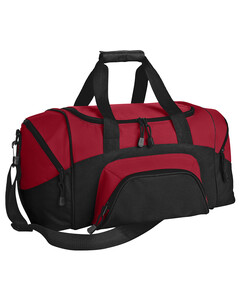 Port & Co BG990S Red-Improved Colorblock Small Sport Duffel Bags Red