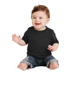 Port & Co CAR54I Black-Infant 54-oz 100% Cotton T-Shirt Black