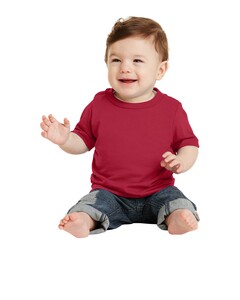 Port & Co CAR54I Red-Infant 54-oz 100% Cotton T-Shirt Red