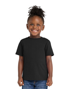 Port & Co CAR54T Black-Toddler 5.4-oz 100% Cotton T-Shirt Black
