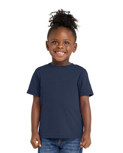 Port &amp; Co CAR54T Navy-Toddler 5.4-oz 100% Cotton T-Shirt Navy