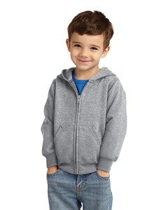 Port & Co CAR78TZH Gray-Toddler Full-Zip Hoodie Gray