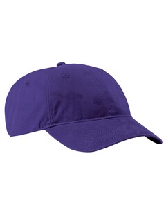 Port &amp; Co CP77 Purple-Brushed Twill Low Profile Dad Hat Purple